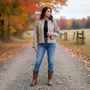 Kantha Jacket Vintage Handmade 100% cotton Patchwork Jacket Reversible Jacket